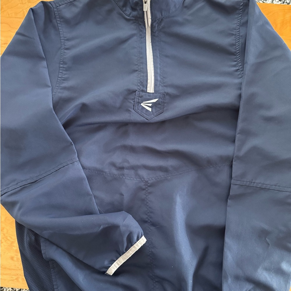 Easton Navy and White Kids Pullover Rain Jacket